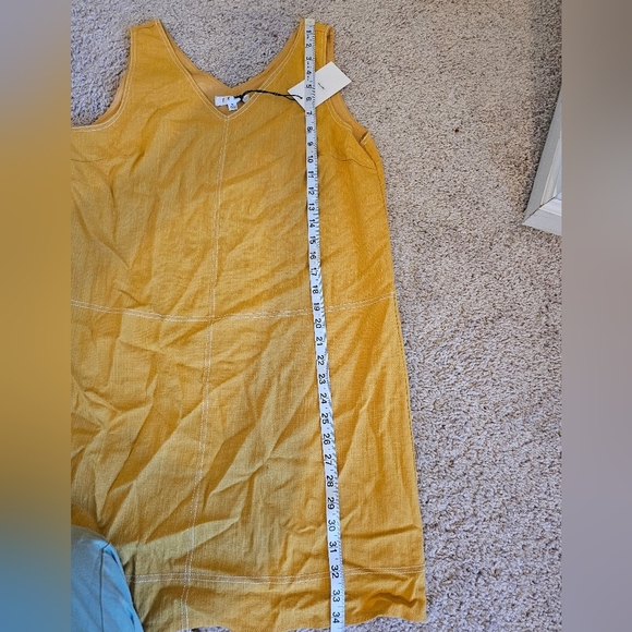 THML NWT Sleeveless Mustard Yellow Dress Size - Picture 7 of 7